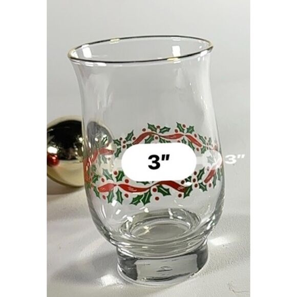 Libby Holly Ribbons Gold Rimmed Glass Tumblers - Picture 5 of 5